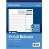 Adams Sketch Estimate Book, Carbonless, 2-Part, White/Canary, 8-3/8 x 11-7/16 Inches, 25 Sets (DC8511)