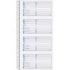 Adams Spiral Petty Cash Book, 2-Part, Carbonless, 4 Messages per Page, 200 Sets per Book (SC1156)