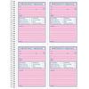 Adams Phone Message Book, 8.06 x 11 Inch, Spiral Bound, 2-Part, Carbonless, 4 Messages per Page, 400 Sets, White and Canary (S1187D)