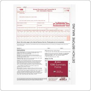 Adams 1096 Forms 2019, Transmittal Forms, 1 Part Inkjet/Laser Forms, 20 per Pack (TXA1096)