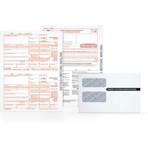 Adams 1099 MISC Forms 2019, 5 Part Tax Forms Kit, 50 Recipients Kit of Laser/Inkjet Forms, 3 1096 Summary Forms, 50 Self Seal Envelopes (TXA2250E)
