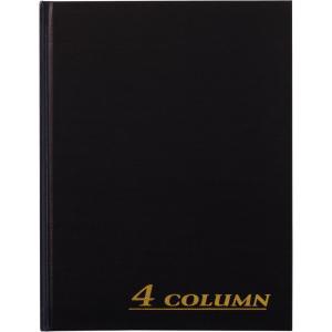 Adams Account Book, 4-Column, Black Cloth Cover, 9.25 x 7 Inches, 80 Pages Per Book (ARB8004M)(Size: 80 Pages Per Book)