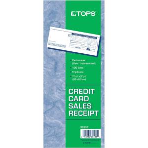 Adams Credit Card Sales Slip, 3-Part, 100 Sets per Pack (38538)