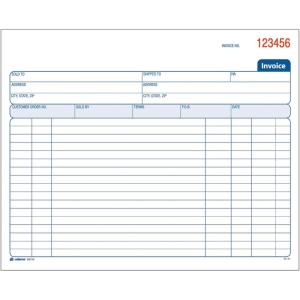 Adams Invoice Book, 2 Part, Carbonless, 8.38 x 7.19 Inches, 50 Sets per Book, White and Canary (D8740)(50 Count (Pack of 1))