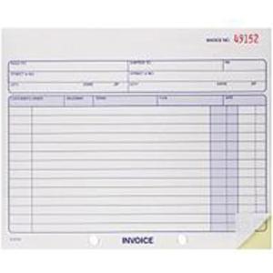Adams Invoice Book, 2 Part, Carbonless, 8.38 x 7.19 Inches, 50 Sets per Book, White and Canary (D8740)(50 Count (Pack of 6))