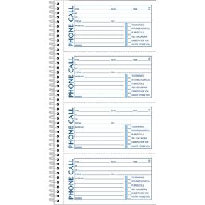 Adams Phone Message Book, Carbonless Duplicate, 5.50 x 11 Inches, 4 Sets per Page, 400 Sets per Book, White/Canary, Pack of 5 (SC1154-5D)(1 Pack)