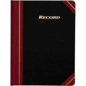 Adams Record Ledger, 8.25 x 10.75 Inches, 5 Squares per Inch, 300 Tinted Pages, Black and Maroon (ARB810R3M)
