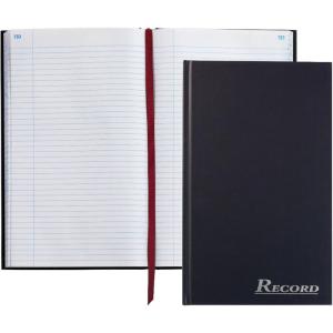 Adams Record Ledger, Hard Bound Textured Cover, 7.5 x 12.25 Inches, 300 Acid Free Pages, Navy (ARB712R3M), White