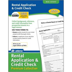 Adams Rental Application & Credit Check Forms, Premium Collection, Includes Downloadable, Fillable Digital Forms, White (LF213P)