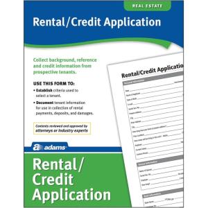 Adams Rental and Credit Application Form, 8.5 x 11 Inch, White (LF305)