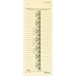 Adams Time Cards, Weekly, 1-Sided, Numbered Days, 3-3/8″ x 9″, Manila, Green Print, 200-Count (9656-200)(3-3/8″ x 9″ (Pack of 8))