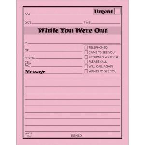 Adams While You Were Out Pads, 4.25 x 5.5 Inches, Pink, 50 Sheets per Pad, 12 Pads per Pack (9711D)(1 Pack)