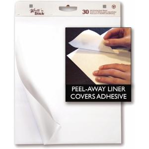 Adams Write’n Stick Easel Pad, 25 x 30 Inch, 2-Pack, 30 Sheets per Pad, White (WSP25302W)