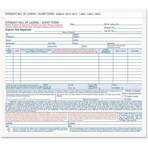 Tops Adams Bill of Lading Form, Simplified Format, 3 Part, Carbonless, 8.5 x 7.63 Inches, 250 Sets per Box, White (L3841)
