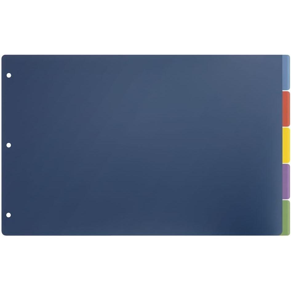 image:imageCardinal 84250 TabloidSize Poly Index Divider 5Tab Multicolor Colors