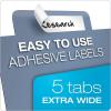 Cardinal 84250 Tabloid-Size Poly Index Divider, 5-Tab, Multicolor Colors