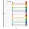 Cardinal OneStep Binder Dividers, 31-Tab, Customizable Table of Contents, Reversible Multicolor Tabs, Numbered 1–31, 1 Set (60118)