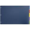Cardinal 84250 Tabloid-Size Poly Index Divider, 5-Tab, Multicolor Colors