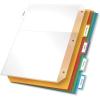 Cardinal Plastic Binder Dividers, Double-Pocket, 5-Tab, Insertable Multicolor Tabs, Letter Size, 1 Set (84009)